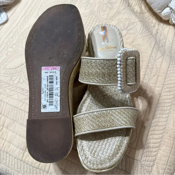 Sam Edelman Chase platform wedge espadrille sandal size 6M - Picture 7 of 11